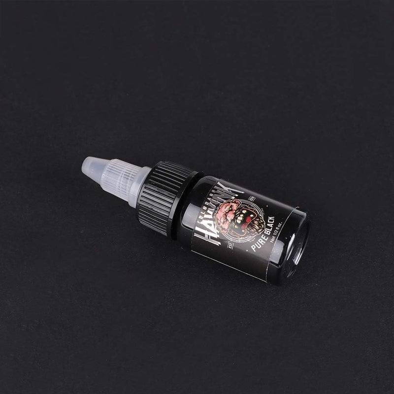 Hawink Tattoo Ink, 1/2oz (15ml) Tattoo Supply Ink USA Vegan Pigment linnig Pure Black TI203-15-001 - Image 2